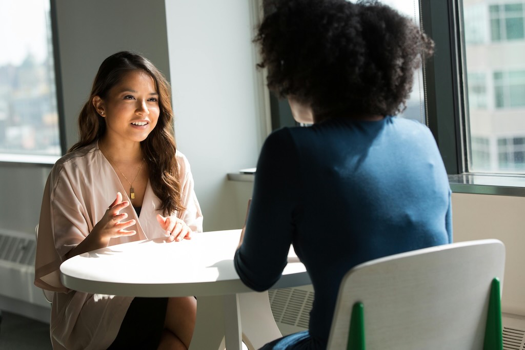 two people interview